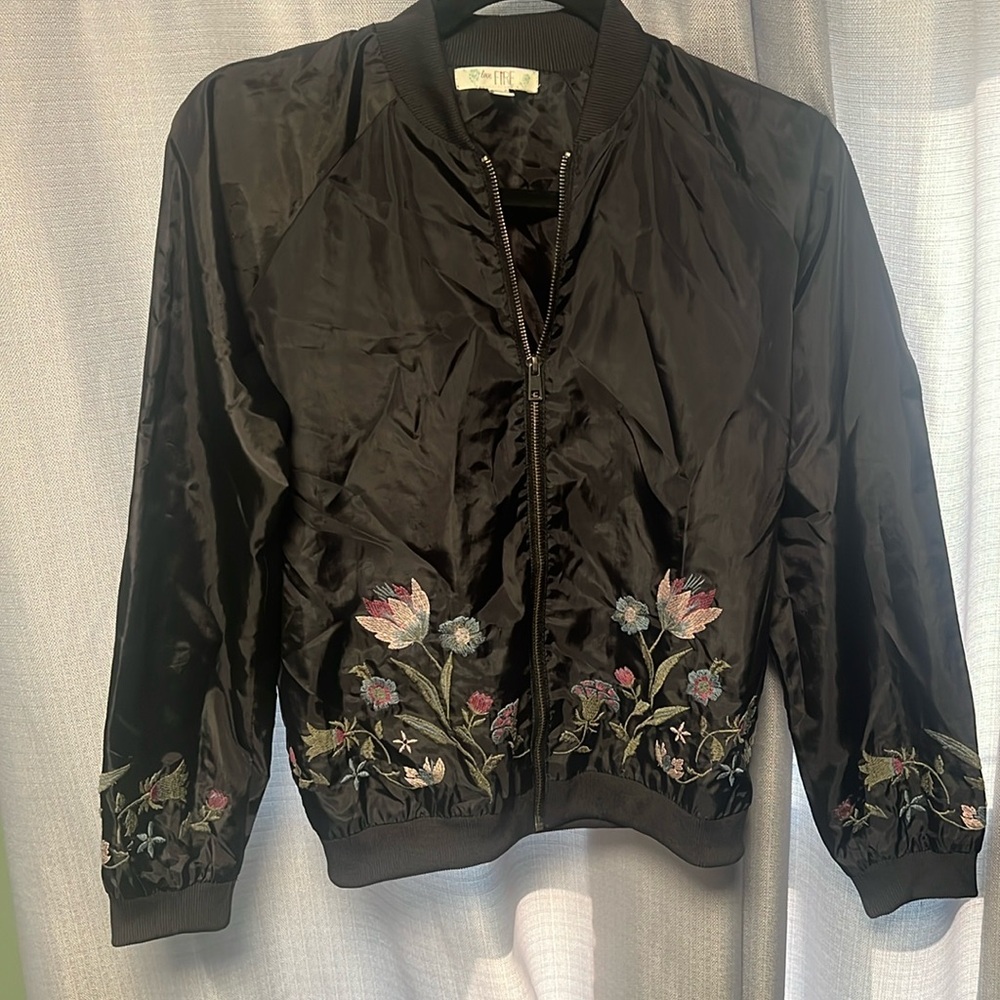 Love, Fire flower bomber jacket